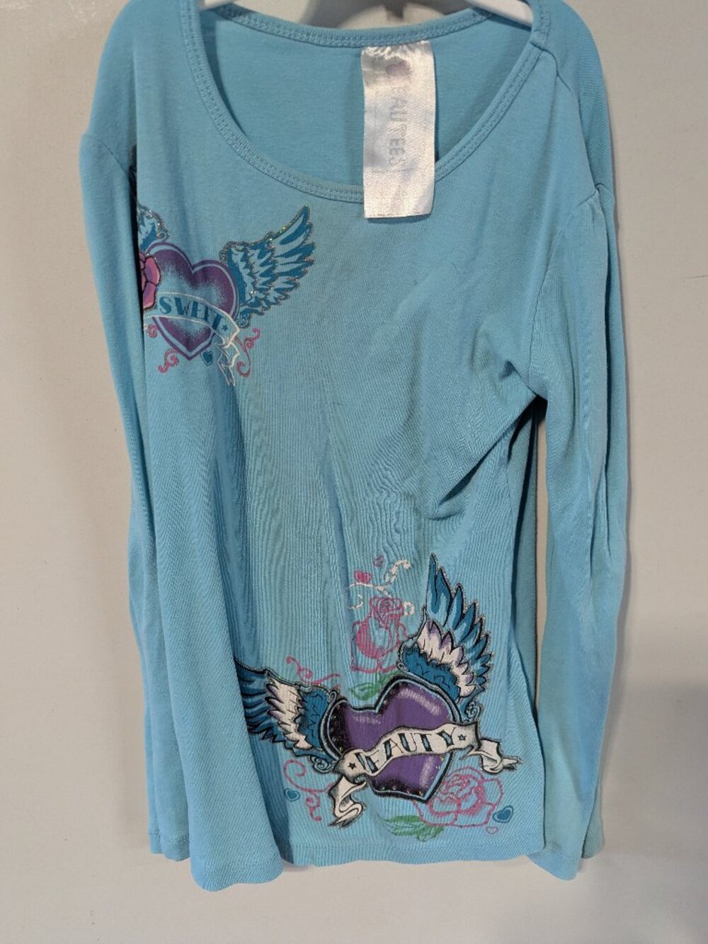 Girls blue tattoo shirt